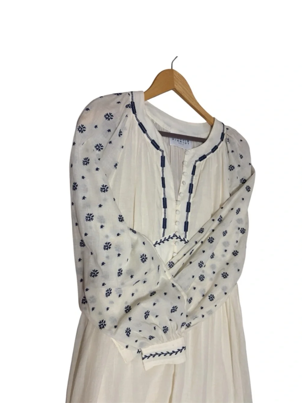 Cream Embroidered CLAUDIE Pierlot Paris  Boho dress - Picture 9 of 16